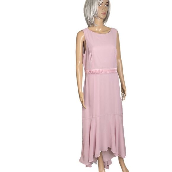 Lulus Evening Gown Low V-neck Back Mauve Color NWT Size XL - Picture 1 of 16